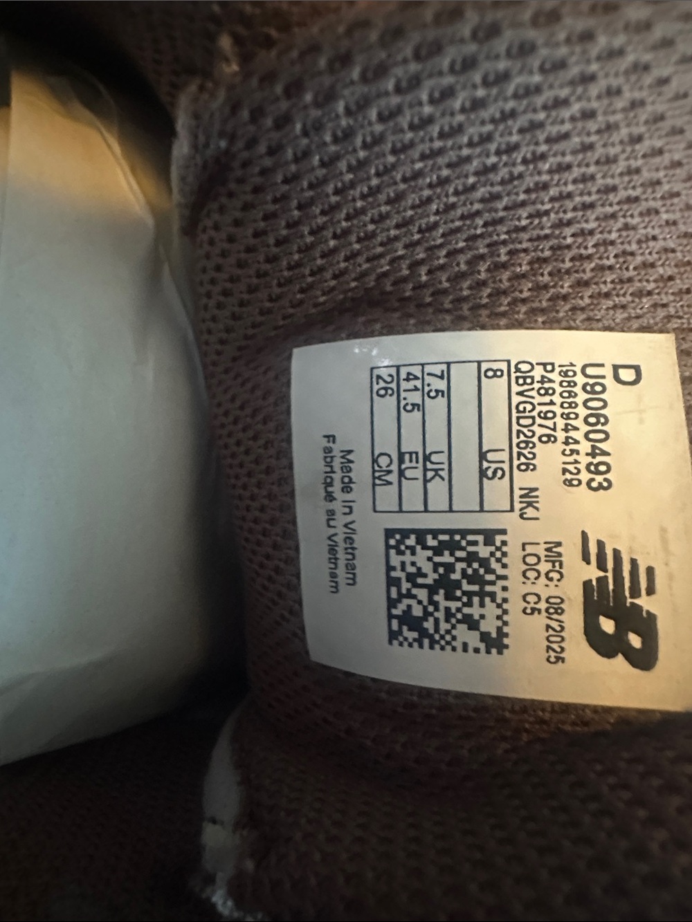 New Balance 9060 Unisex Cortado Brown sz W9.5 - Picture 5 of 5